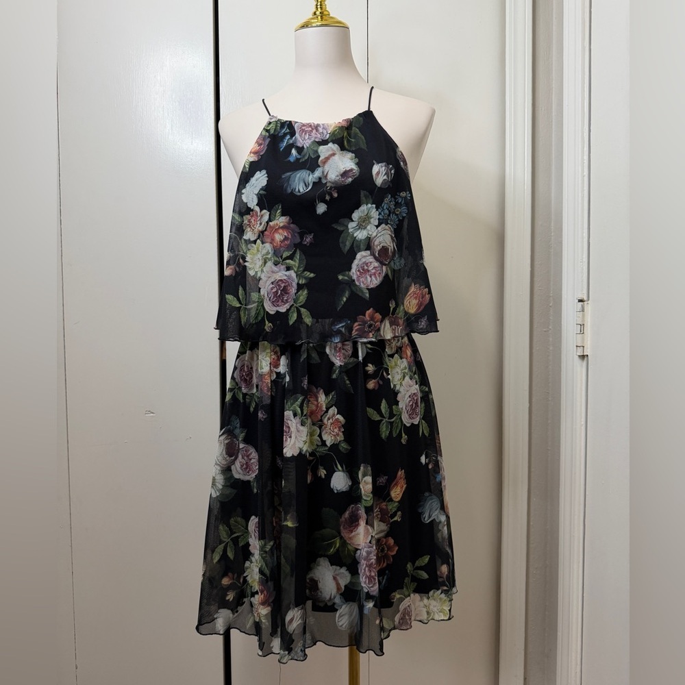 ASOS Multicolor Floral Mesh Dress
